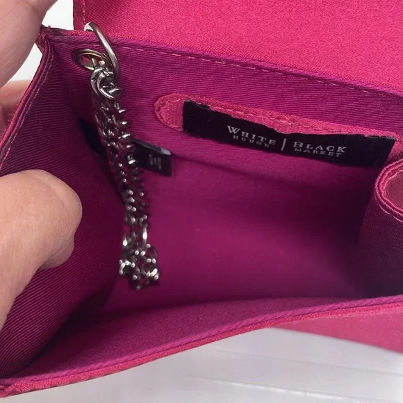 White House/Black Market fuschia mini clutch/wristlet - Picture 7 of 8